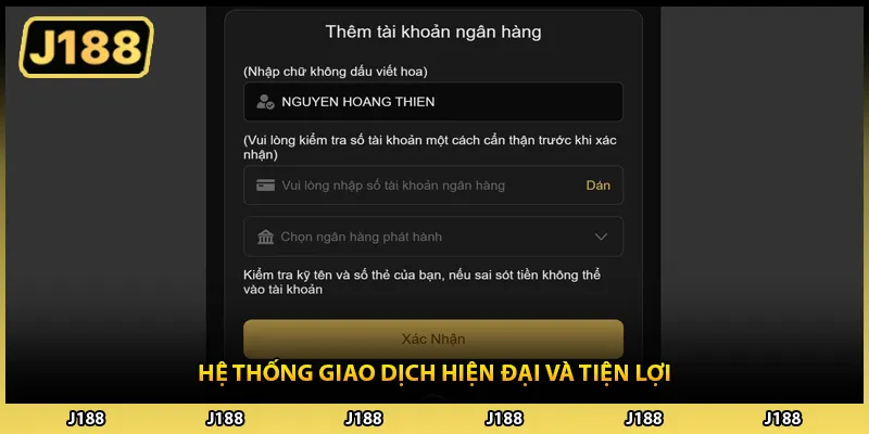 Hệ thống giao dịch hiện đại và tiện lợi